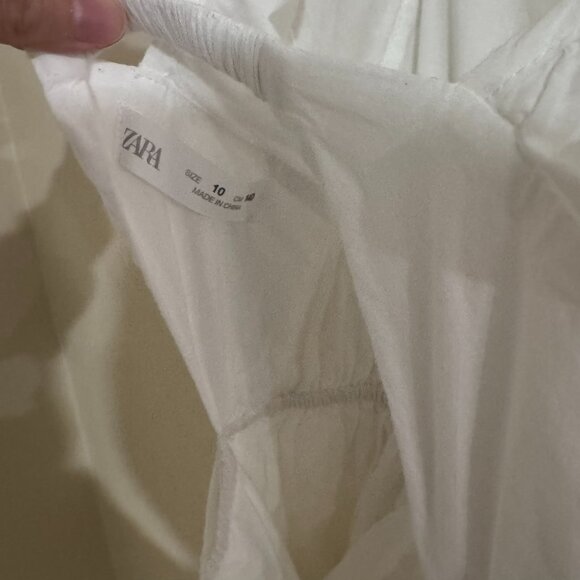 🤍 Zara – Girl’s White Eyelet Summer Dress (Size 10) - Picture 3 of 3